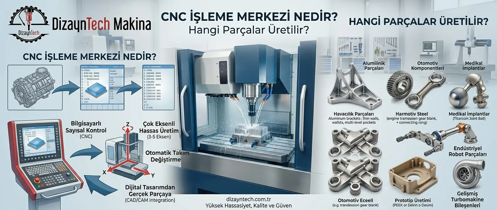 CNC İşleme Merkezi Nedir? Hangi Parçalar Üretilir?